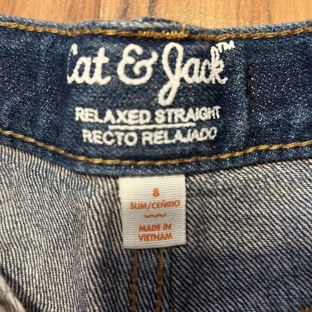Cat & Jack Relaxed Straight blue Jeans, boys size 8